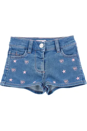 Chiara Ferragni Shorts con logo in denim stretch