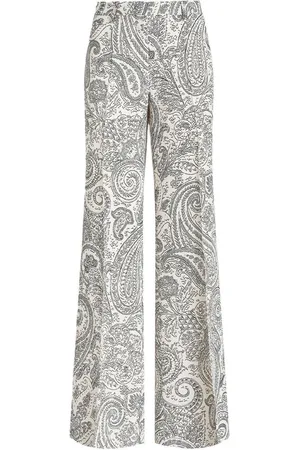 Etro Pantaloni palazzo in viscosa stampa paisley