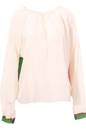 ALYSI Blusa in seta con coulisse