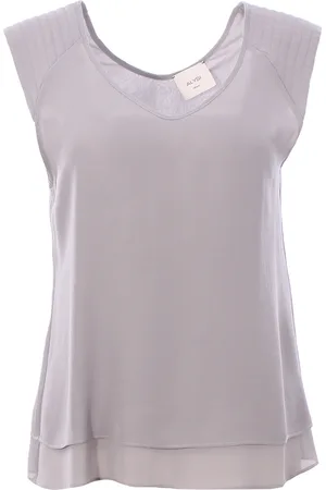 ALYSI Blusa georgette collo a v