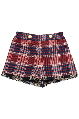 MONNALISA Shorts tartan in lurex