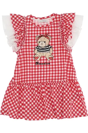 MONNALISA Abito con rouches in cotone stretch