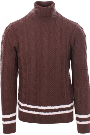 ELEVENTY Collo alto treccia bicolor ton sur ton