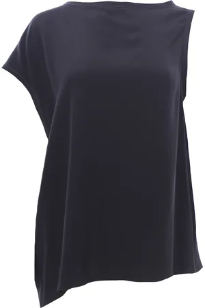 ALYSI Blusa in crepe de chine asimmetrica