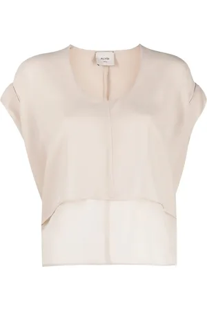 ALYSI Blusa georgette doppiata