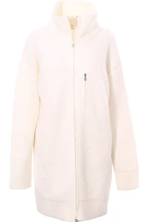 ELEVENTY Cardigan lungo con zip effetto boucle