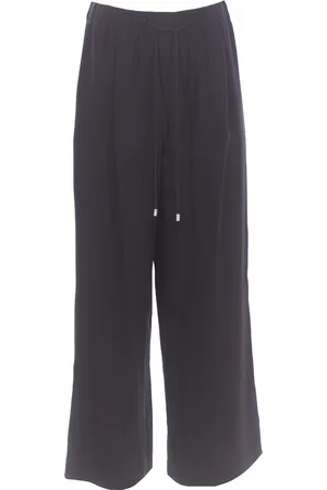 ALYSI Pantalone habutay enzimata gamba ampia