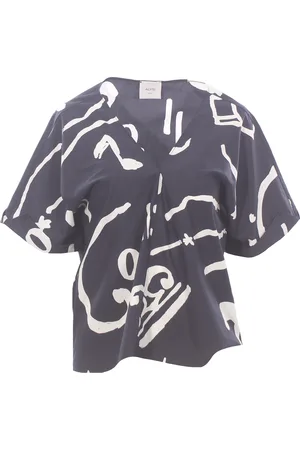 ALYSI Blusa printed in cotone stampato