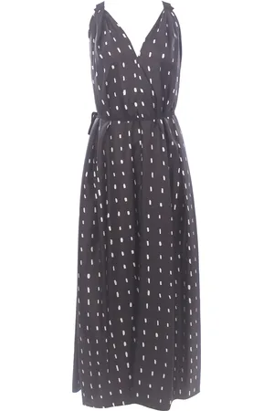 ALYSI Abito lungo lines & dots con pieghe
