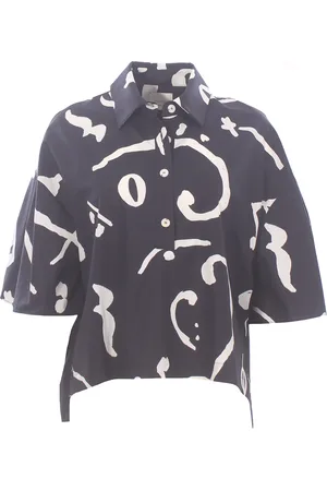 ALYSI Polo camicia printed orchestra in cotone stampato