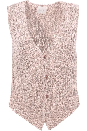 ALYSI Gilet paillettes tricot