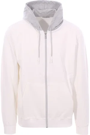DETWELVE Felpa cappuccio full zip bicolore