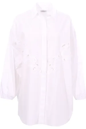 Dondup Abito camicia in cotone con ricami