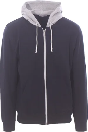 DETWELVE Felpa cappuccio full zip bicolore