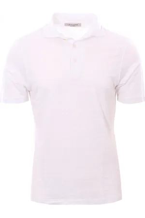 LA FILERIA Polo collo camicia in lino