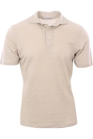 LA FILERIA Polo collo camicia in lino