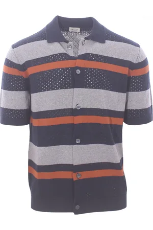 Gallia Polo camicia traforo riga orizzontale