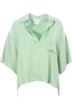 NUDE Blusa polo in viscosa