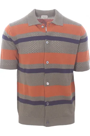Gallia Polo camicia traforo riga orizzontale