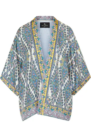 Etro Giacca kesa in twill di seta stampato