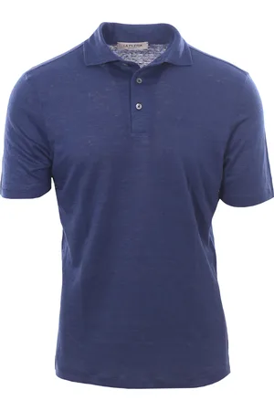 LA FILERIA Polo collo camicia in lino