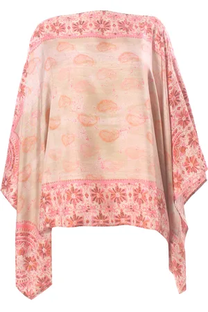 Maliparmi Poncho in seta stampata