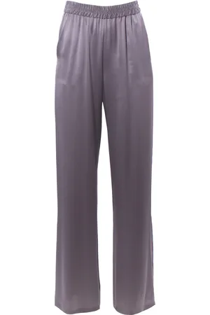 ELEVENTY Pantalone gamba larga in seta
