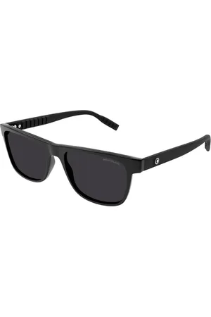 Montblanc Uomo MB0209S 004 Occhiali da sole Plastica Grigio Squadrata Polarizzata Antiriflesso