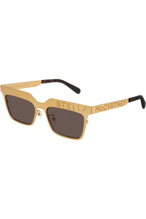 Stella McCartney Donna SC0237S 001 Occhiali da sole outlet Metallo Marrone Squadrata Normale
