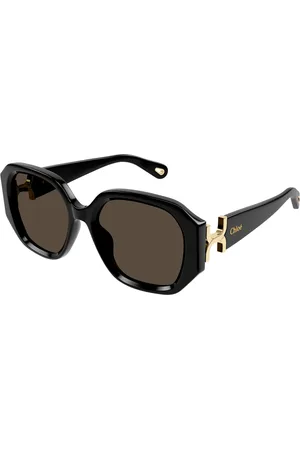 Chloé Donna CH0236S 001 Occhiali da sole Acetato Marrone Squadrata