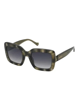 Nina Ricci Donna SNR322 0P66 Occhiali da sole Acetato Grigio Squadrata Normale Sfumato
