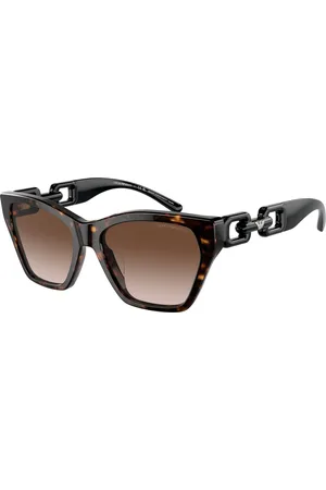 Emporio Armani Donna EA4203U 502613 Occhiali da sole Acetato Marrone Cat Eye Normale Sfumato