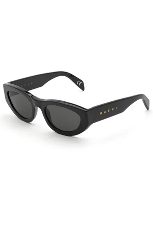 Marni Unisex Rainbow Mountains Black BMO Occhiali da sole Acetato Grigio Rotonda Normale