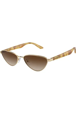 Emporio Armani Donna EA2153 301313 Occhiali da sole Metallo Marrone Geometrica Normale Sfumato