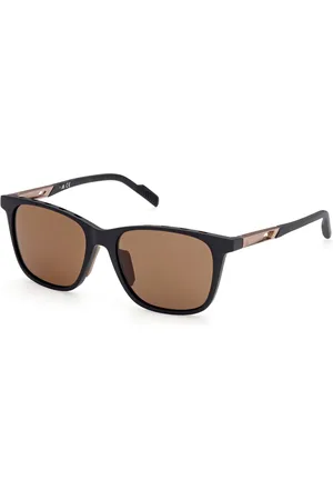 adidas Uomo SP0051 02E Occhiali da sole Plastica Marrone Rotonda Polarizzata