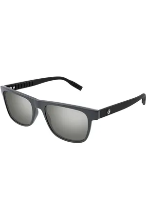 Montblanc Uomo MB0209S 003 Occhiali da sole Plastica Argento Squadrata Normale Flash