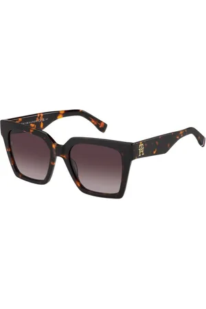Tommy Hilfiger Donna TH 2100/S 086/HA Occhiali da sole Acetato Marrone Squadrata Sfumato