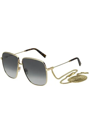Givenchy Donna GV 7183/S J5G/9O Occhiali da sole Metallo Grigio Squadrata Normale Sfumato