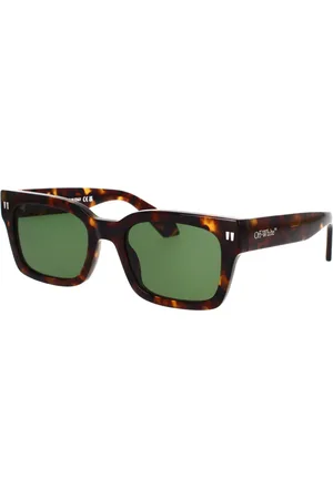 OFF-WHITE Unisex OERI108 Midland 6055 Occhiali da sole Acetato Verde Squadrata Normale