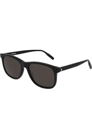 Montblanc Uomo MB0013S 001 Occhiali da sole Acetato Grigio Squadrata Normale