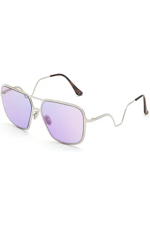 Marni Unisex Ha Long Bay Silver 9TZ Occhiali da sole Metallo Squadrata Specchiate