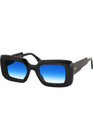 XLAB Donna MOKOIA Occhiali da sole Acetato Azzurro Squadrata Polarizzata