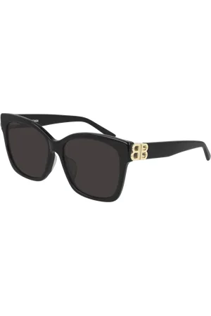 Balenciaga Donna BB0102SA 001 Occhiali da sole Acetato Grigio Cat Eye Normale