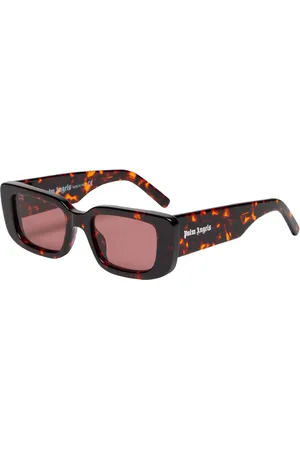 Palm Angels Unisex PERI003 Giorgina 6428 Dark Occhiali da sole Acetato Rosso Squadrata Normale