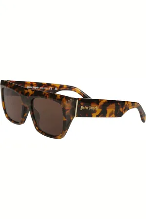 Palm Angels Unisex PERI052 Niland 6064 Occhiali da sole Acetato Marrone Squadrata Normale
