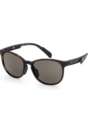 adidas Uomo SP0036 52E Occhiali da sole Plastica Marrone Rotonda Normale