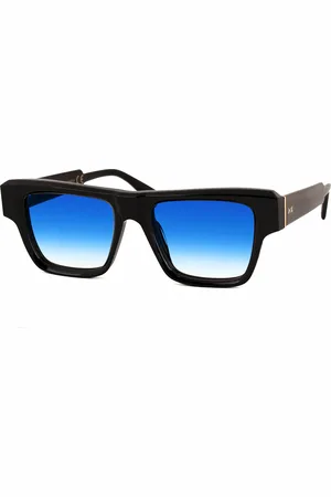XLAB Uomo CARNEY Occhiali da sole Acetato Azzurro Squadrata Sfumato