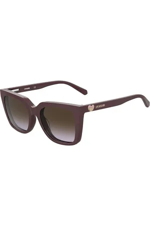 Moschino Donna MOL055/CS 0T7/QR Occhiali da sole Plastica Marrone Squadrata Normale Sfumato