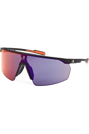 adidas Donna SP0075 PRFM SHIELD 02Z Occhiali da sole Plastica Viola Maschera Specchiate Sfumato