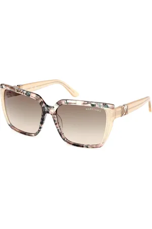 Guess Donna GM00012 59P Occhiali da sole Acetato Verde Squadrata Normale